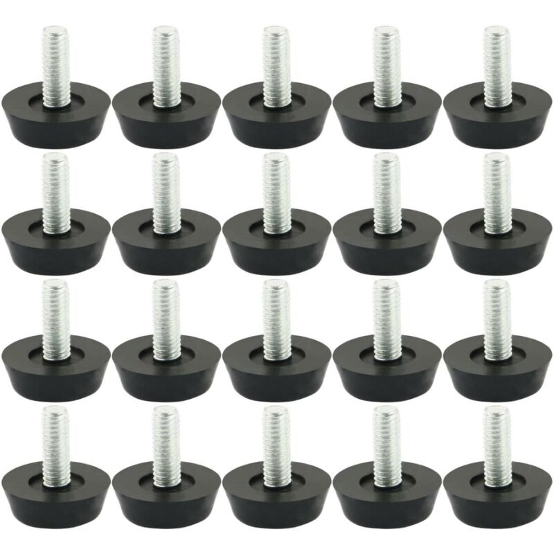 foto del prodotto ymyny 20 pezzi di vite di protezione per tavolo e sedia di regolazione per mobili, cursore da 22 mm x m6 x 20 mm