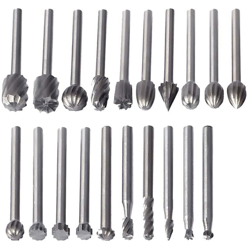 foto del prodotto ymyny 20 pezzi frese rotanti hss frese rotanti punte per fresatura utensili per fresatura del legno accessori per utensili rotanti