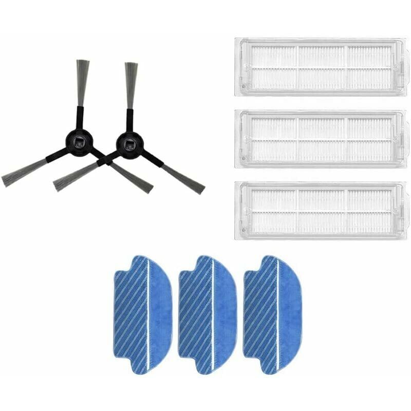 foto del prodotto ymyny 3 filtri, 2 spazzole laterali e 3 mop per robot aspirapolvere proscenic m6 pro