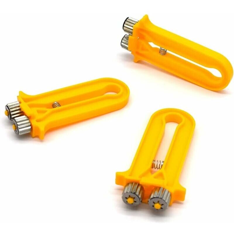 foto del prodotto ymyny 3 pezzi pinza per crimpatura tenditore cavi per telaio alveare, pinza per crimpatura tenditore fili, attrezzatura per apicoltura arancione