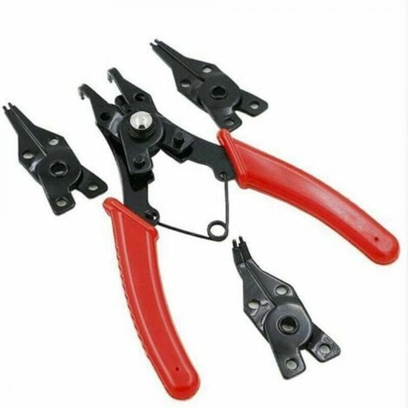 foto del prodotto ymyny 4 in 1 pinza per anelli elastici intercambiabili pinza multifunzione strumento per la rimozione di anelli interni ed esterni