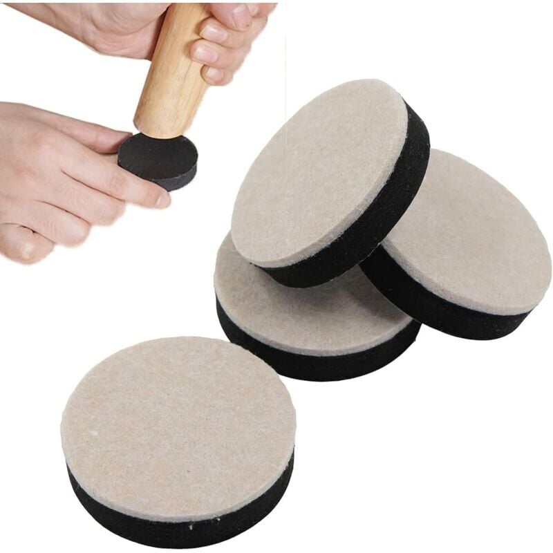 foto del prodotto ymyny 4 pezzi rialzi per mobili da 5 cm, rialzi rotondi per gambe del letto, per impilare, altezza aumentata, silenziosi e resistenti all usura