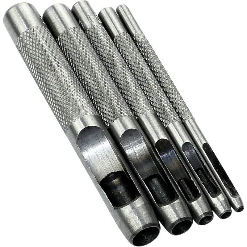 foto del prodotto ymyny 5 pezzi 2 3 4 6 8 mm set di utensili per foratura punzone per realizzare fori cintura pelle sughero tessuto cinturino per orologio