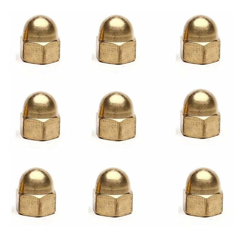foto del prodotto ymyny acnor hex nut cap 20 pezzi m4 dadi esagonali in ottone tappo decorativo per bulloni e viti in ottone