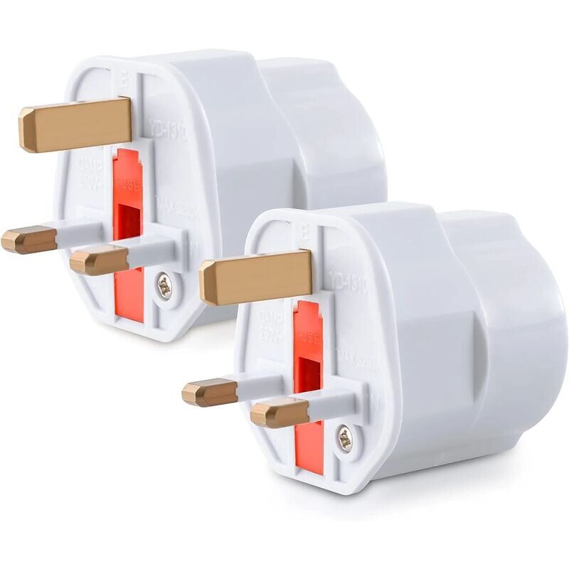 foto del prodotto ymyny adattatore spina 2x uk modello schuko tipo g spina da francia a regno unito spina da viaggio compatta compatibile con pi paesi