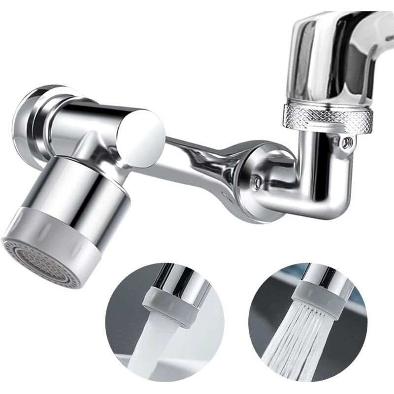 foto del prodotto ymyny aeratore per rubinetto girevole a 1080 , spruzzatore per rubinetto da cucina con 2 modalit di spruzzo, accessori universali per ugelli per