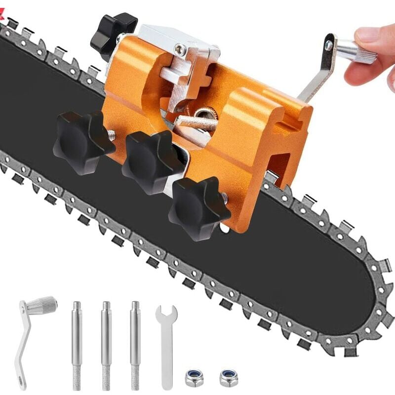 foto del prodotto ymyny affilatrice per motoseghe crediri affilatura rapida set di utensili per affilatura motoseghe portatile adatto a tutti i tipi di motoseghe e