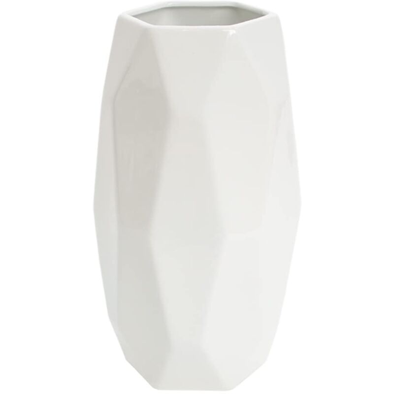 foto del prodotto ymyny altezza 20 cm vaso conico in ceramica bianca per pampas, vaso decorativo alto moderno per centrotavola deco