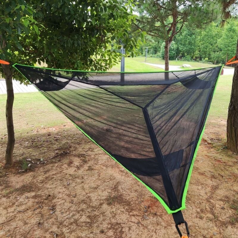 foto del prodotto ymyny amaca triangolare aerea multi persona amaca pieghevole portatile in rete loy