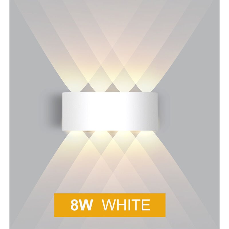 foto del prodotto ymyny applique da parete 8w con sensore di movimento, luce da parete automatica con accensione spegnimento, bianco caldo 3000k, lampada da parete