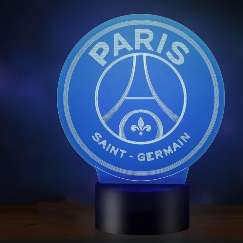foto del prodotto ymyny bambini luce notturna lampada da calcio lampada 3d ragazzo led paris saint germain 16 colori usb ricaricabile regali di calcio per bambini