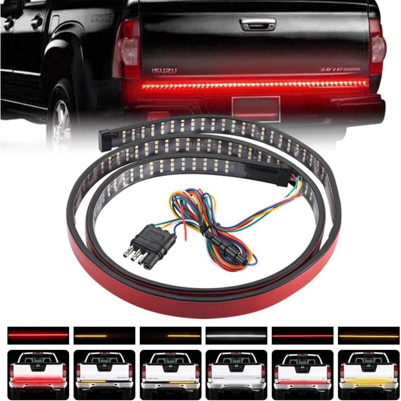 foto del prodotto ymyny barra luminosa per portellone posteriore per camion da 49 con freccia a tre file di led, indicatori di direzione, retromarcia, freno, doppio