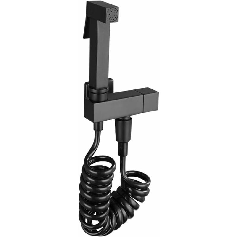 foto del prodotto ymyny bidet doccia testa nero multifunzionale spruzzatore portatile rame bidet a parete valvola tubo wc supporto per bagno pulizia bagno push on