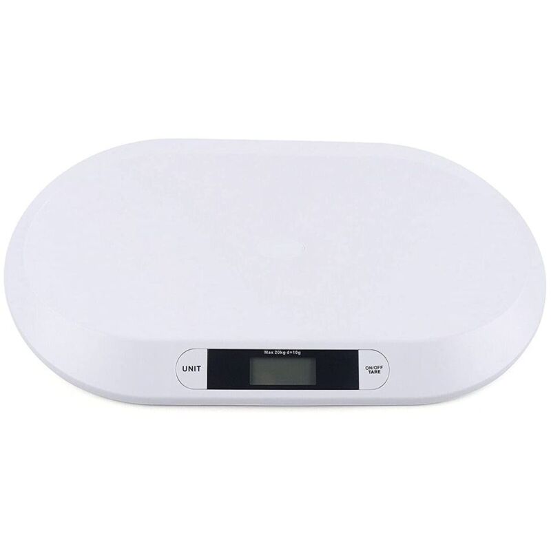 foto del prodotto ymyny bilancia digitale per neonati crediri bilancia per neonati con piedini antiscivolo e righello display lcd funzione tara spegnimento
