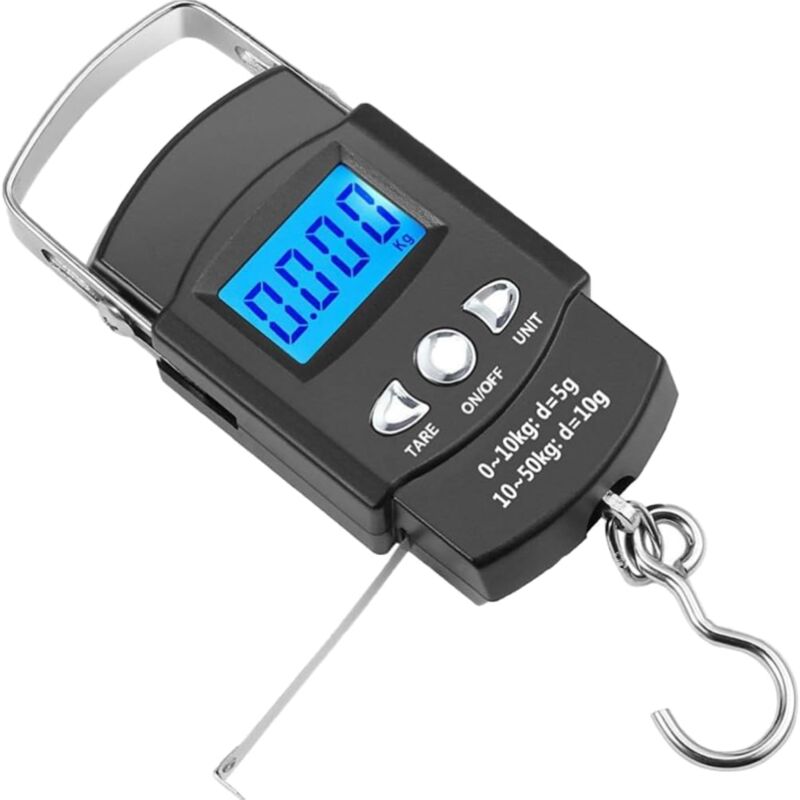 foto del prodotto ymyny bilancia elettronica per bagagli bilancia da pesca elettronica portatile lcd, bilancia da viaggio
