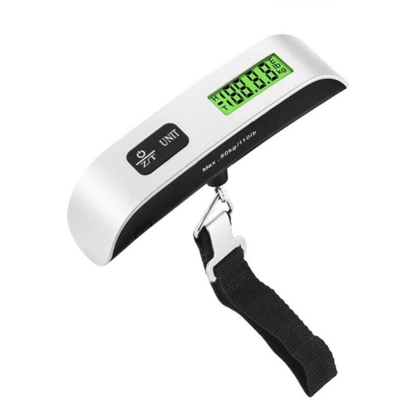 foto del prodotto ymyny bilancia elettronica portatile per bagagli, bilancia da viaggio multifunzione, max 50 kg g, oz , bilancia da viaggio, bilancia digitale