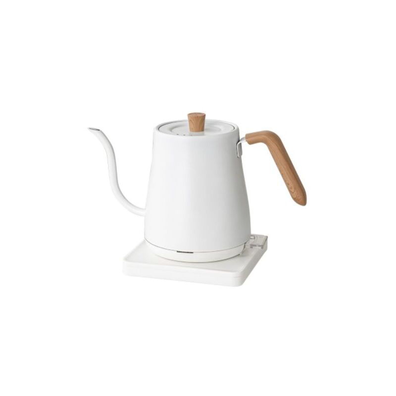 foto del prodotto ymyny bollitore crediri, bollitore per caff e t da 800 ml e 1200 w, acciaio inossidabile, venature del legno bianco