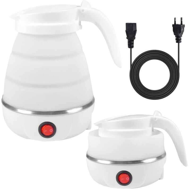foto del prodotto ymyny bollitore elettrico pieghevole bollitore da viaggio in silicone, bollitore portatile, mini bollitore da viaggio con fondo in acciaio