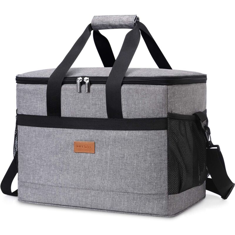foto del prodotto ymyny borsa frigo pieghevole crediri per 30 50 60 lattine, grande borsa per il pranzo a prova di perdite, borsa tote portatile e borsa frigo