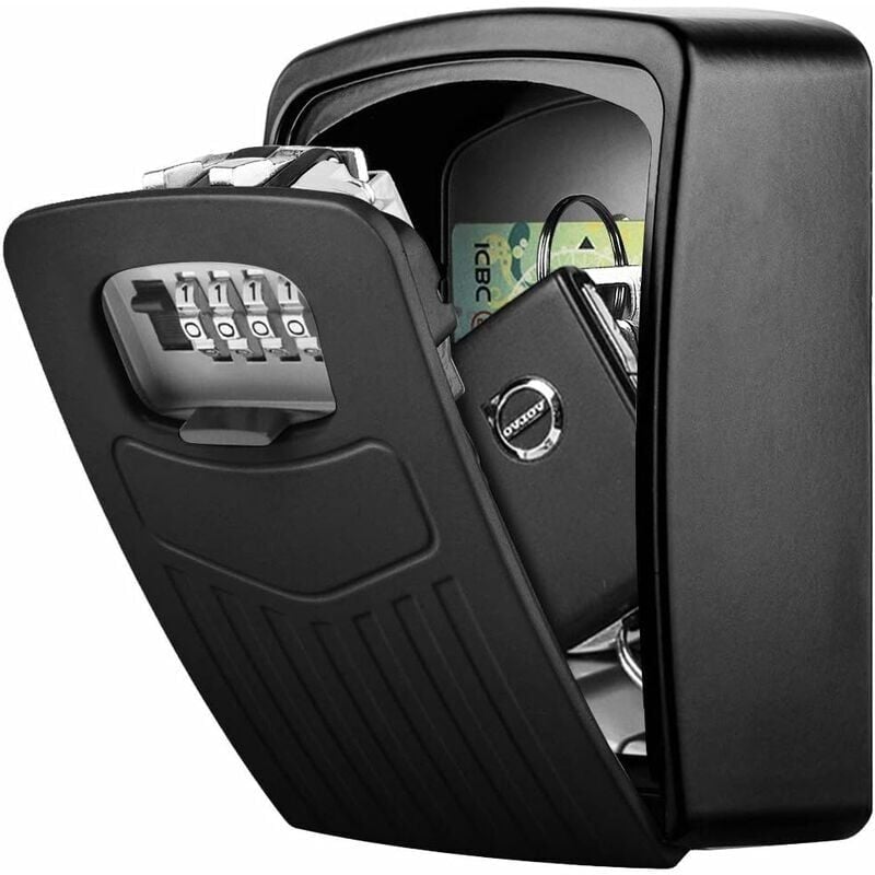foto del prodotto ymyny cassetta di sicurezza per chiavi cassetta di sicurezza per chiavi di grandi dimensioni, con codice digitale a 4 cifre, cassetta di sicurezza