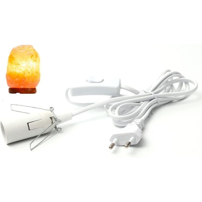 immagine 0 del prodotto ymyny cavo per lampada di sale con interruttore e14 1,8 m portalampada per lampada di sale, bianco