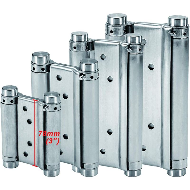 foto del prodotto ymyny cerniere a molla 78 mm cerniere per porte a battente a doppia azione con chiusura automatica in acciaio inossidabile 2 pezzi 
