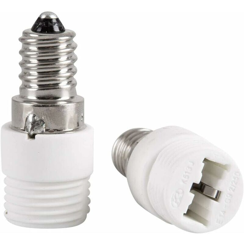 foto del prodotto ymyny confezione da 2 adattatori per attacco base in ceramica e14 a g9 per lampadine led, alogene e cfl