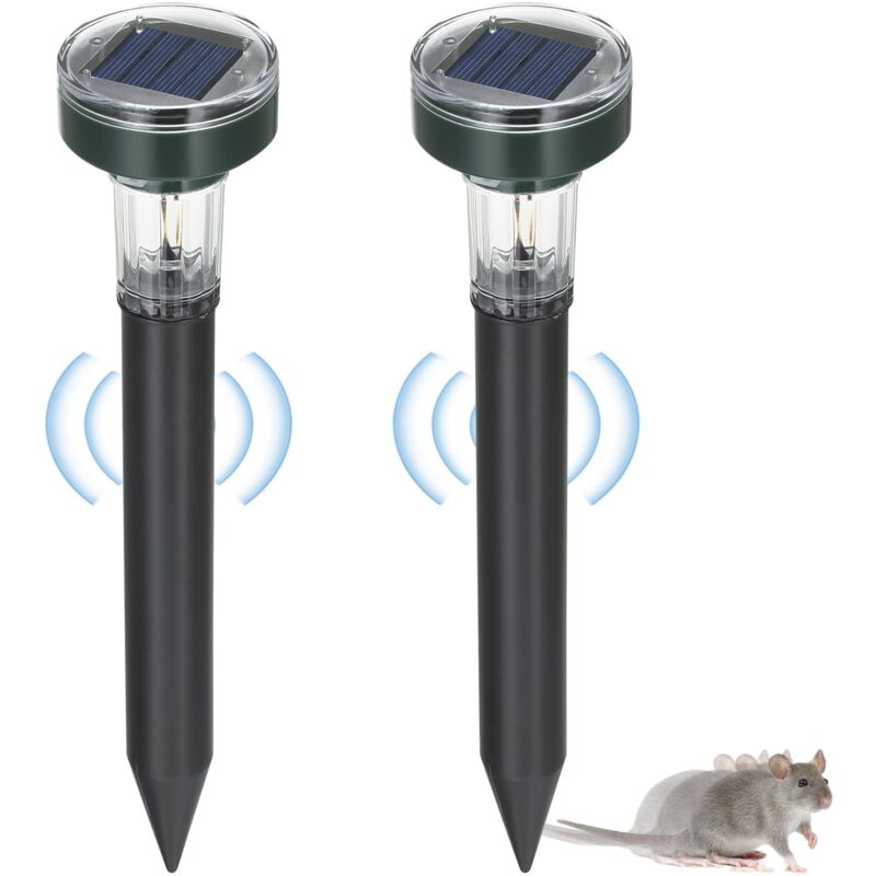foto del prodotto ymyny confezione da 2 repellenti solari per talpe per giardino esterno, repellenti solari per prato 2 in 1, repellenti per animali ad ultrasuoni