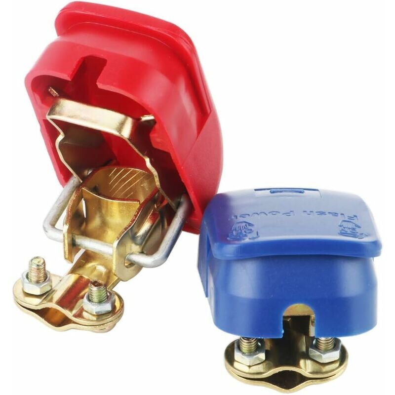 foto del prodotto ymyny, confezione da 2 terminali per batteria a sgancio rapido, connettori per terminali per batteria a sgancio rapido da 12 v, interruttore per