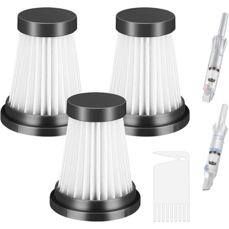 foto del prodotto ymyny confezione da 3 filtri hepa per aspirapolvere senza fili moosoo k12, k12 pro, k13, per genius invictus one 1.0 x7, 2.0 parti di ricambio per