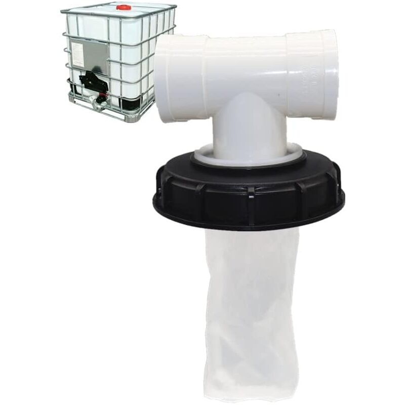 foto del prodotto ymyny coperchio per serbatoio ibc a forma di t crediri con filtro in nylon lavabile per serbatoio per acqua piovana ibc da 1000 litri, filtro per