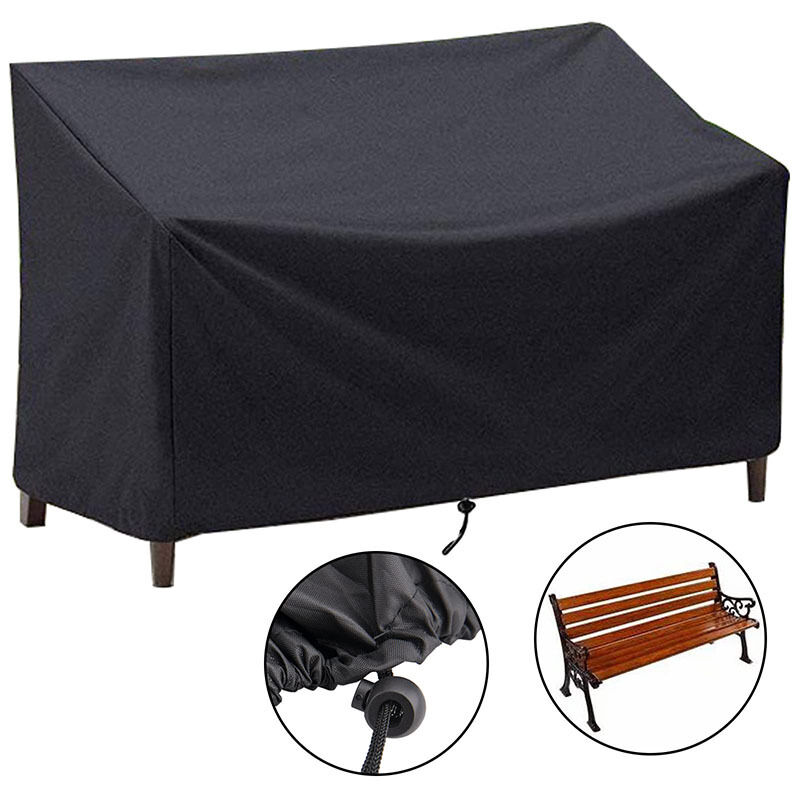 foto del prodotto ymyny coperture impermeabili per mobili da giardino, coperture rettangolari per tavoli e sedie da giardino nero 134x66x89cm