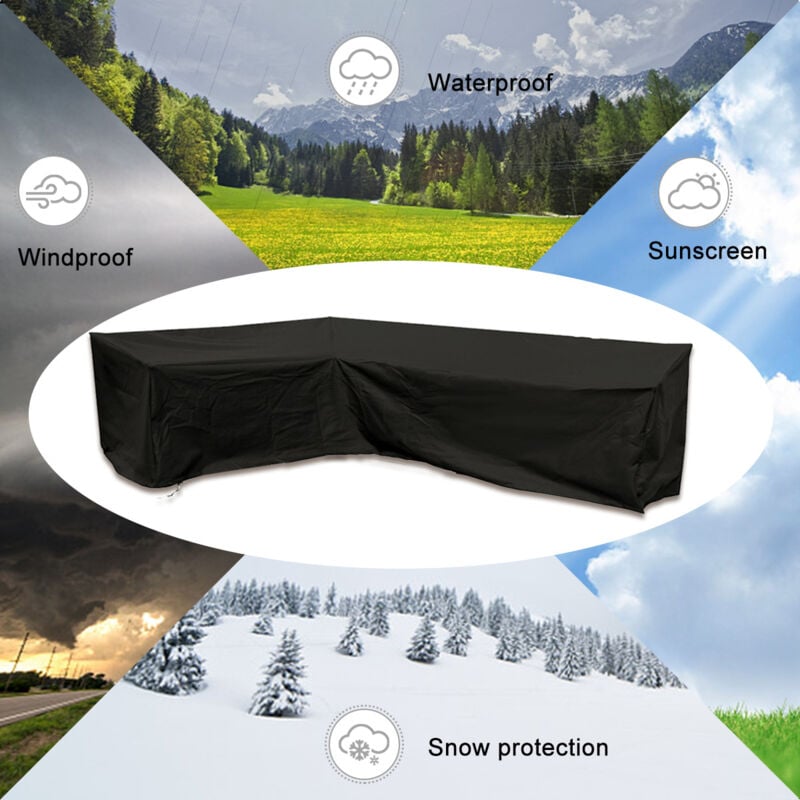 foto del prodotto ymyny copridivano angolare da giardino crediri 215 x 215 x 85 cm h 70 cm impermeabile e resistente ai raggi uv, al gelo e allo scolorimento