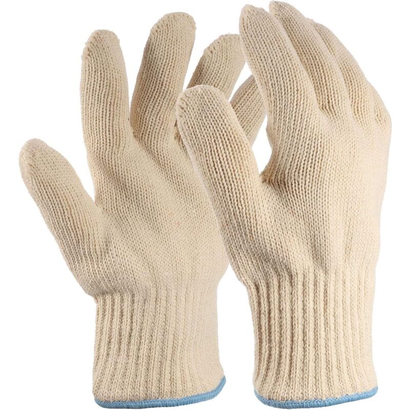 foto del prodotto ymyny crediri 1 paio di guanti da forno resistenti al calore con dita, spessi guanti in cotone lavorato a maglia resistenti al calore per