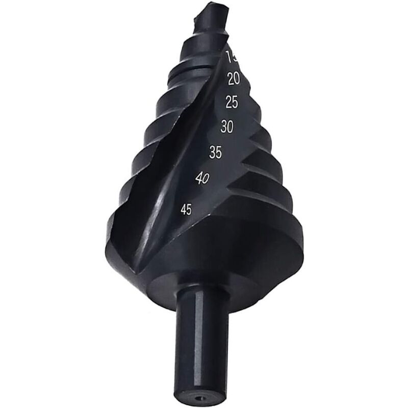 foto del prodotto ymyny crediri 10 45mm hss punta per trapano a gradini, scanalatura elicoidale, impugnatura triangolare, nitrile, pagoda, punta per trapano con