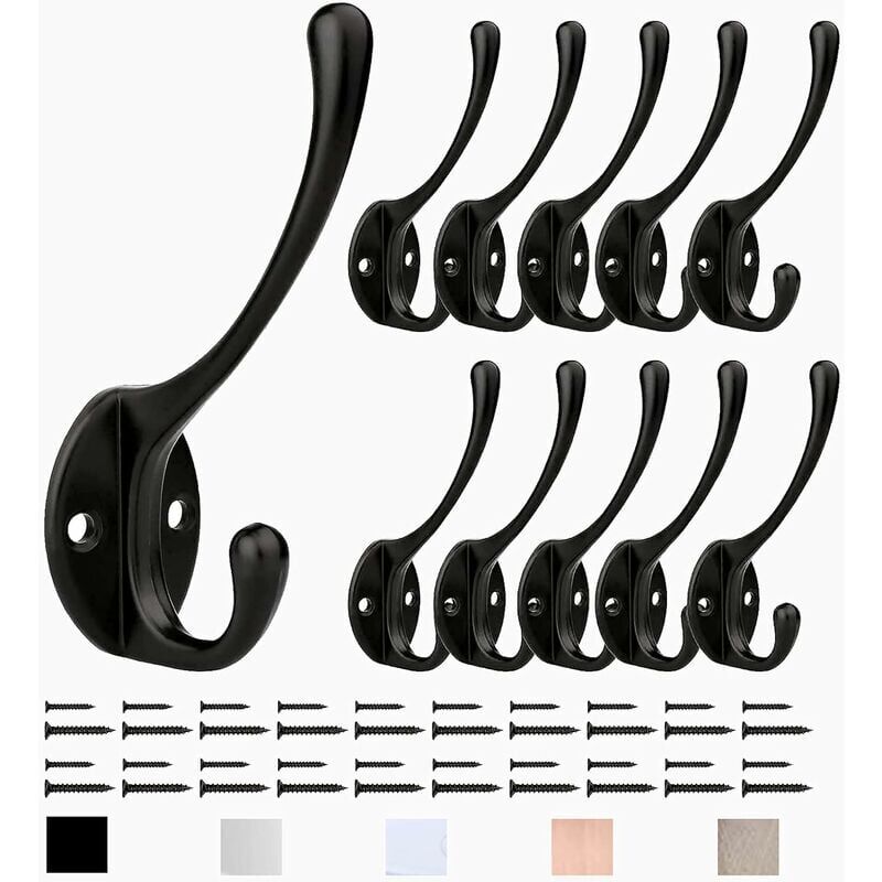 foto del prodotto ymyny crediri 10 pezzi ganci appendiabiti, ganci appendiabiti vintage con viti ganci da parete in metallo, per camera da letto ganci per cappelli