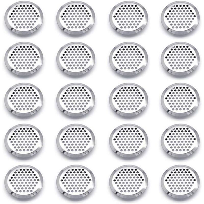 foto del prodotto ymyny crediri 20 pezzi griglia di ventilazione rotonda in acciaio inossidabile per l installazione in luoghi come uffici, sale conferenze,
