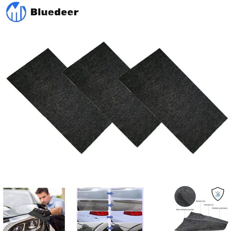 foto del prodotto ymyny crediri 3 pack magic nano cloth rimozione dei graffi per auto con effetto nano sparkle riparazioni leggere, lucidatura delle superfici e