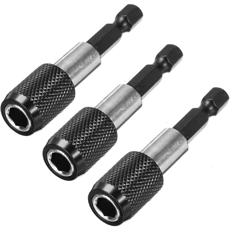 foto del prodotto ymyny crediri 3 pezzi 6,35 mm punte per cacciavite magnetico con gambo esagonale punte per cacciavite a bussola per asta a sgancio rapido lunghezza