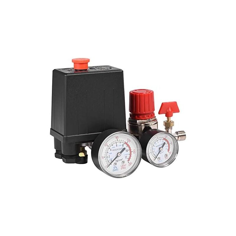 foto del prodotto ymyny crediri 3000l min 0,05 1,2mpa piccolo pressostato per compressore d aria con valvola di sicurezza e manometri regolatori di pressione