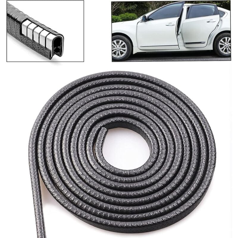 foto del prodotto ymyny crediri 5m guarnizione in gomma per portiera auto striscia anticollisione protezione in gomma per bordi portiera auto protezione per portiera
