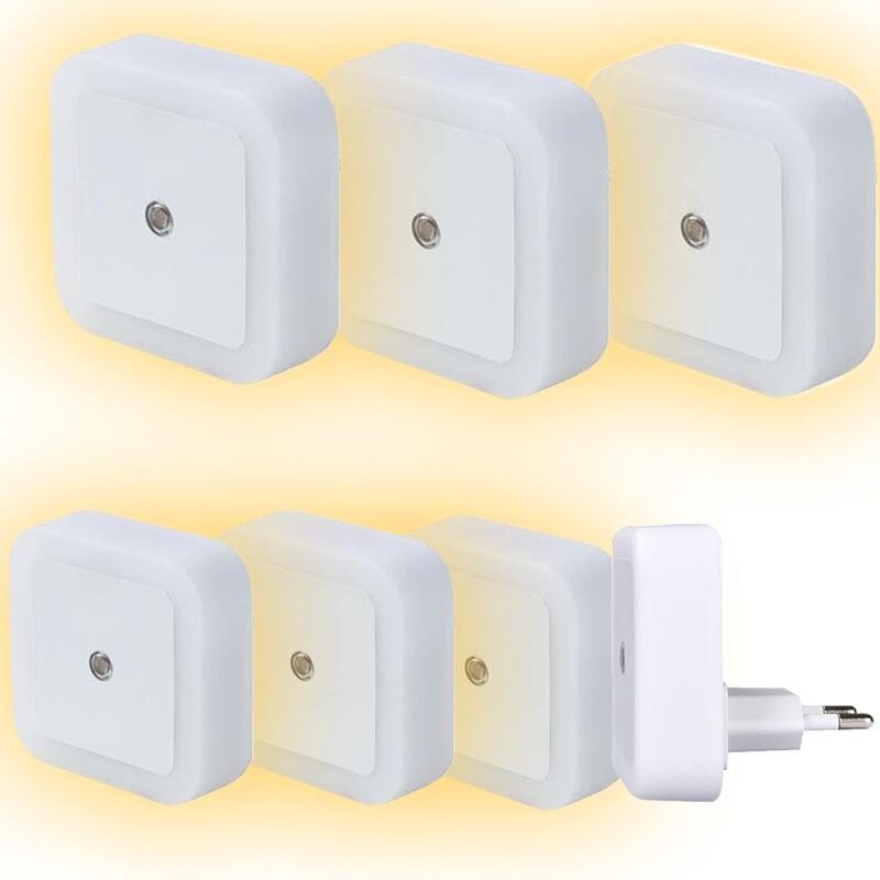 foto del prodotto ymyny crediri 6 pezzi luce notturna a spina per bambini luce notturna a led con sensore automatico giorno notte, spina nella parete, lampada