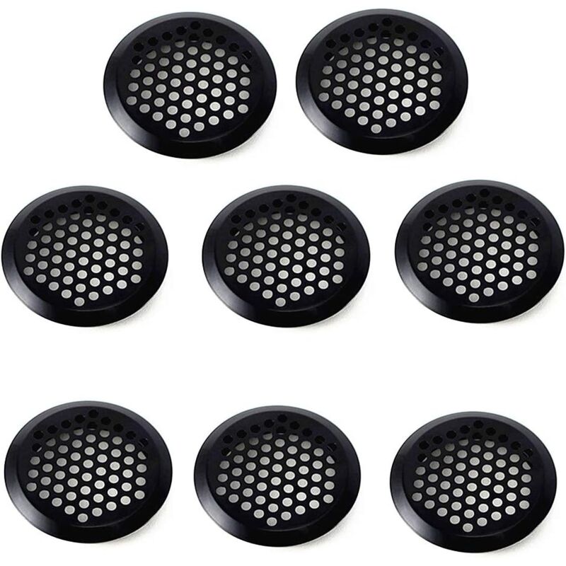 foto del prodotto ymyny crediri 8 pezzi griglia di ventilazione a parete rotonda griglia di ventilazione in metallo da 35 mm con zanzariera nero 