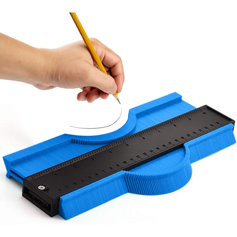 foto del prodotto ymyny crediri calibro di contorno da 25 cm, duplicazione di forme e profili irregolari per modelli di taglio, strumento di tracciamento