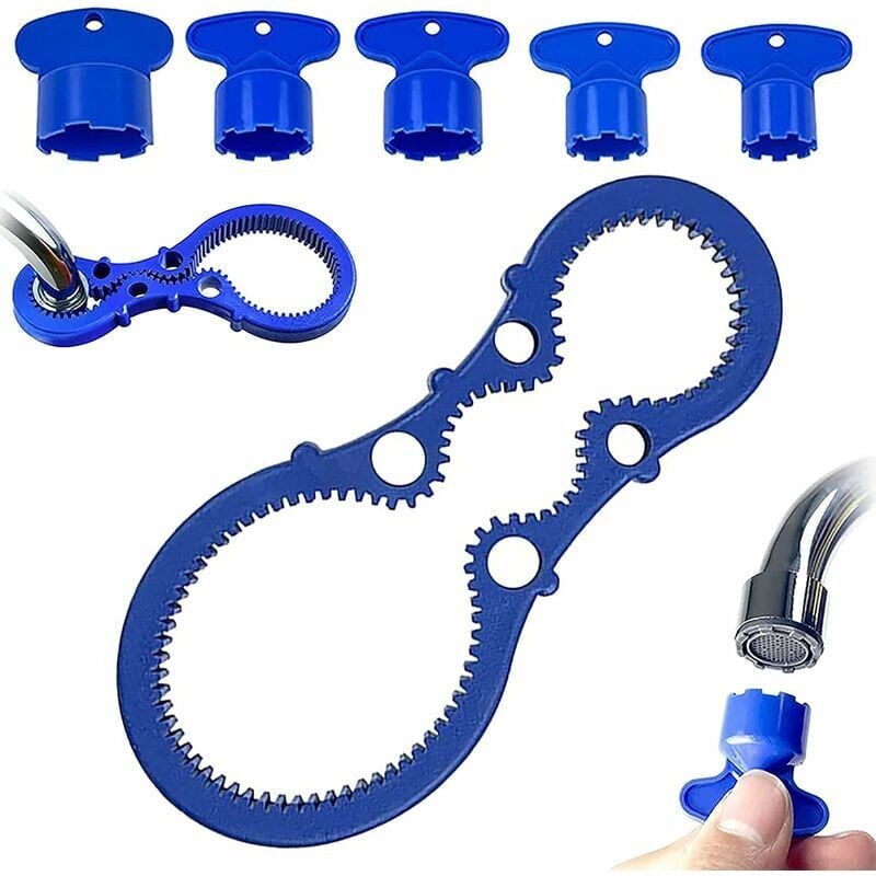 foto del prodotto ymyny crediri chiave per aeratore del rubinetto 6 pezzi chiave per aeratore del rubinetto chiave per aeratore del rubinetto copertura per aeratore