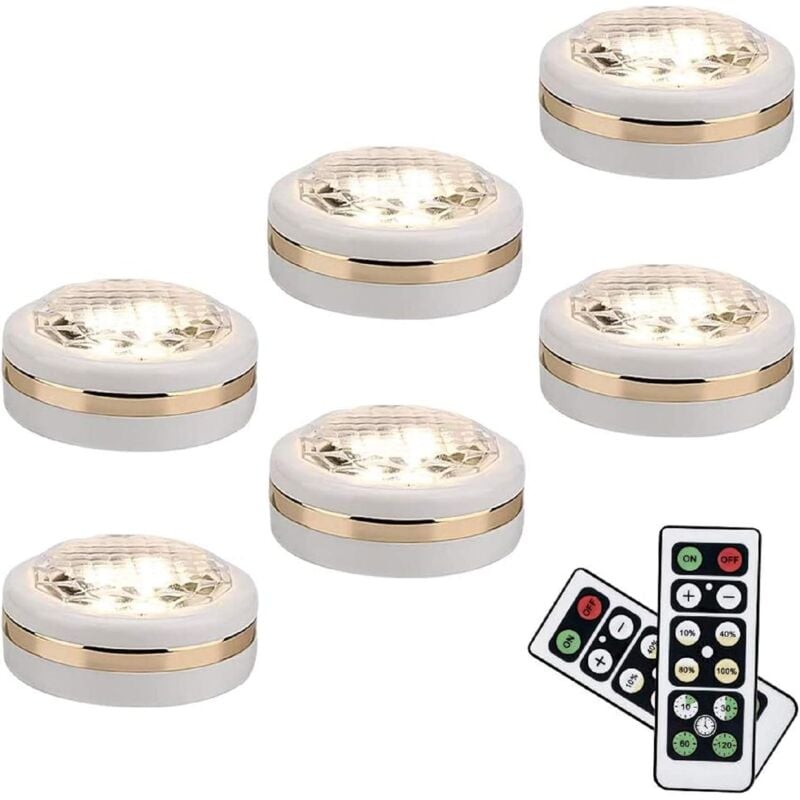 foto del prodotto ymyny crediri confezione da 6 luci led wireless con telecomando