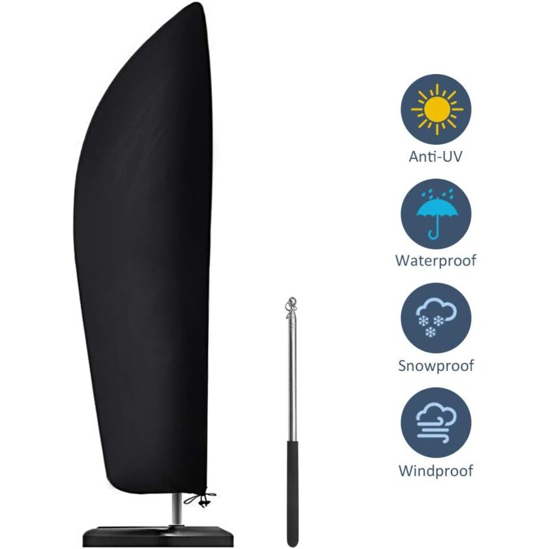 foto del prodotto ymyny crediri copertura per ombrellone in tessuto oxford 210d impermeabile antipolvere 265x40 70 50cm