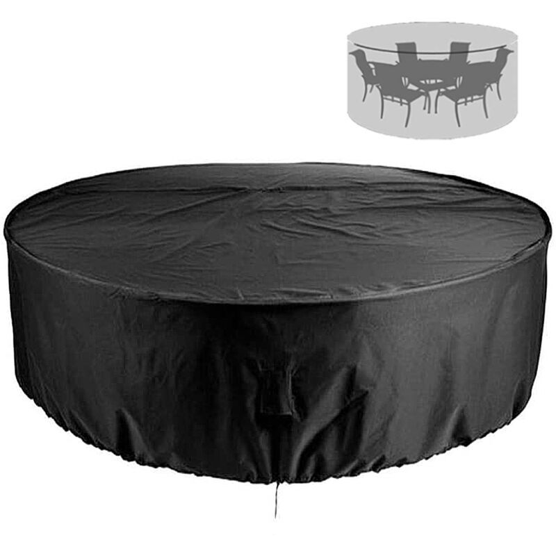 foto del prodotto ymyny crediri copertura per tavolo da giardino rotondo, impermeabile e antivento, oxford 210d, per tavolo da giardino rotondo, 130 x 71 cm