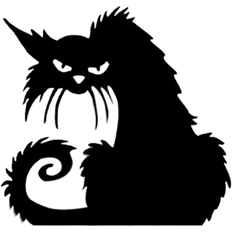 foto del prodotto ymyny crediri decorazione gatto arrabbiato silhouette in ferro decorazione da giardino decorazione per interni ed esterni silhouette di animali in