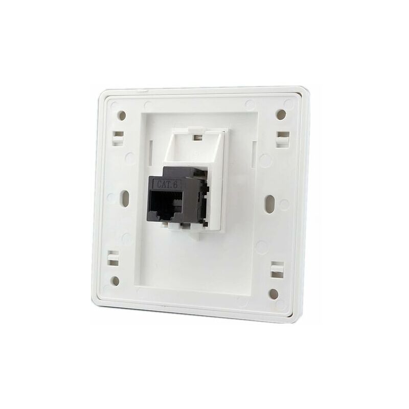 foto del prodotto ymyny crediri dual pass through gigabit cat6 network jack femmina a femmina rj45 lan pannello frontale presa internet diritta, 86x86mm 1 pz